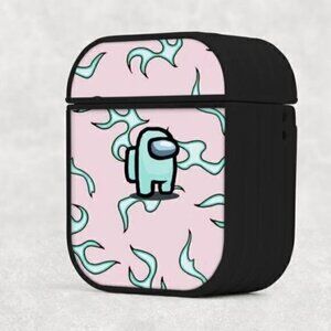 Cyan Flame Among Us Airpod Case